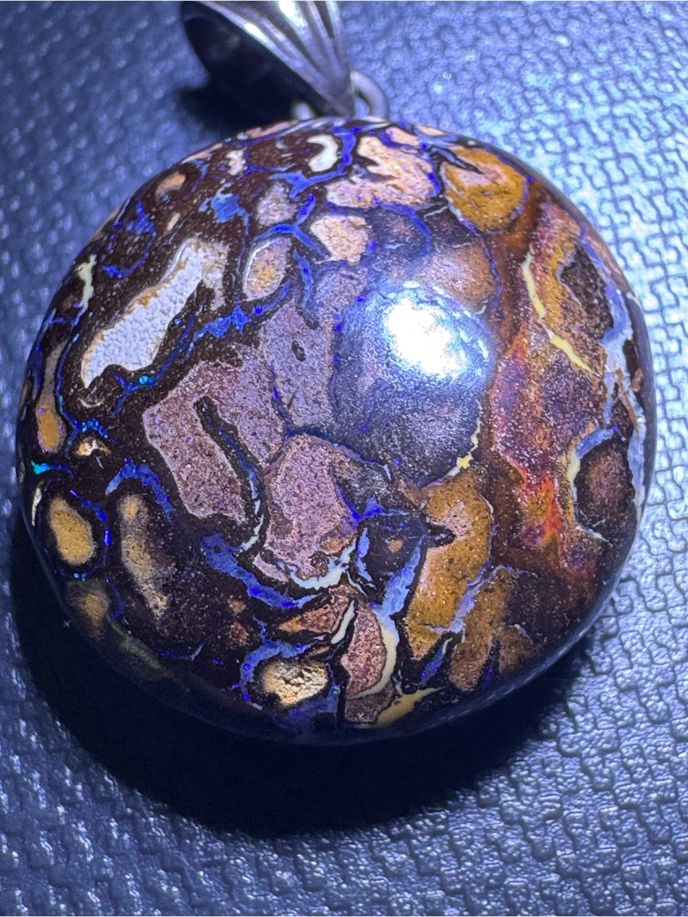 Australian Boulder Opal Pendant Variety Known As Koroit Matrix Opal